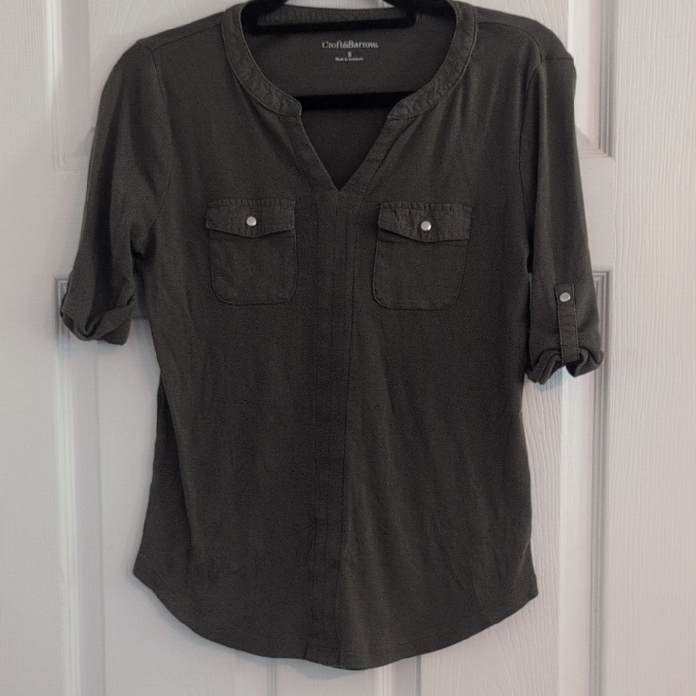 Croft & Barrow Dark Green Button Down Shirt